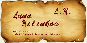 Luna Milinkov vizit kartica